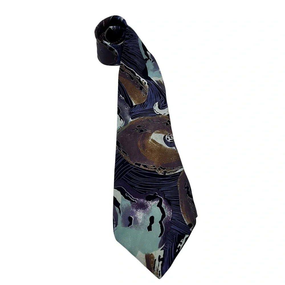 Mondo di Marco Silk Tie Abstract Print Made‎ in Italy 57 Inch